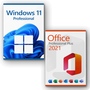 Microsoft Windows 11 Pro + Office 2021 Professional Plus Premium-Lizenz für 3 PCs